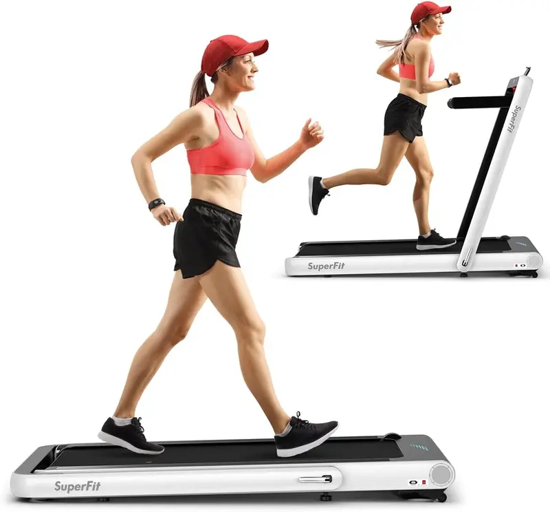 Goplus 2-in-1-Klapp-Laufband, 4,75-PS-Superfit-Untertisch-Elektrolaufband mit APP-Steuerung
