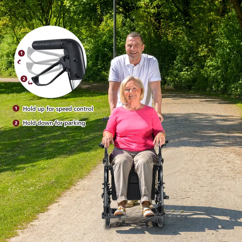 Goplus 2-in-1-Klapp-Rollator mit Sitz, 4-Rad-Medizinischer Gehwagen 2
