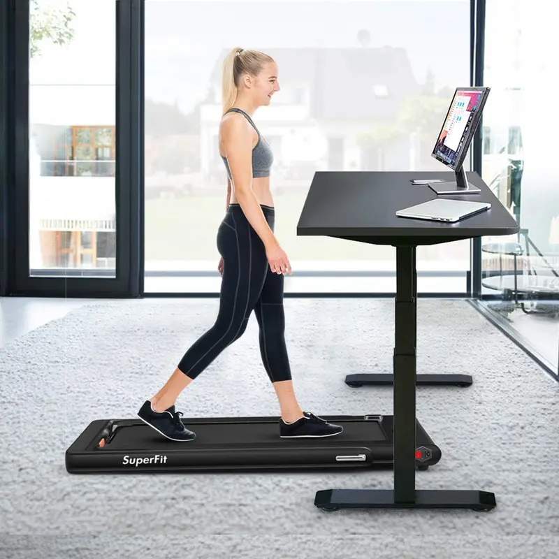Goplus 2-in-1-Laufband für den Schreibtisch, 2,25-PS-Superfit-Klapp-Laufband für Homeoffice mit intelligenter App