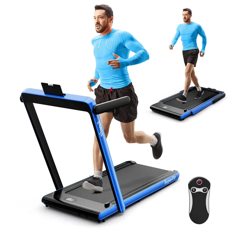 Goplus 2-in-1-Laufband für den Schreibtisch, 2,25-PS-Superfit-Klapp-Laufband für Homeoffice mit intelligenter App