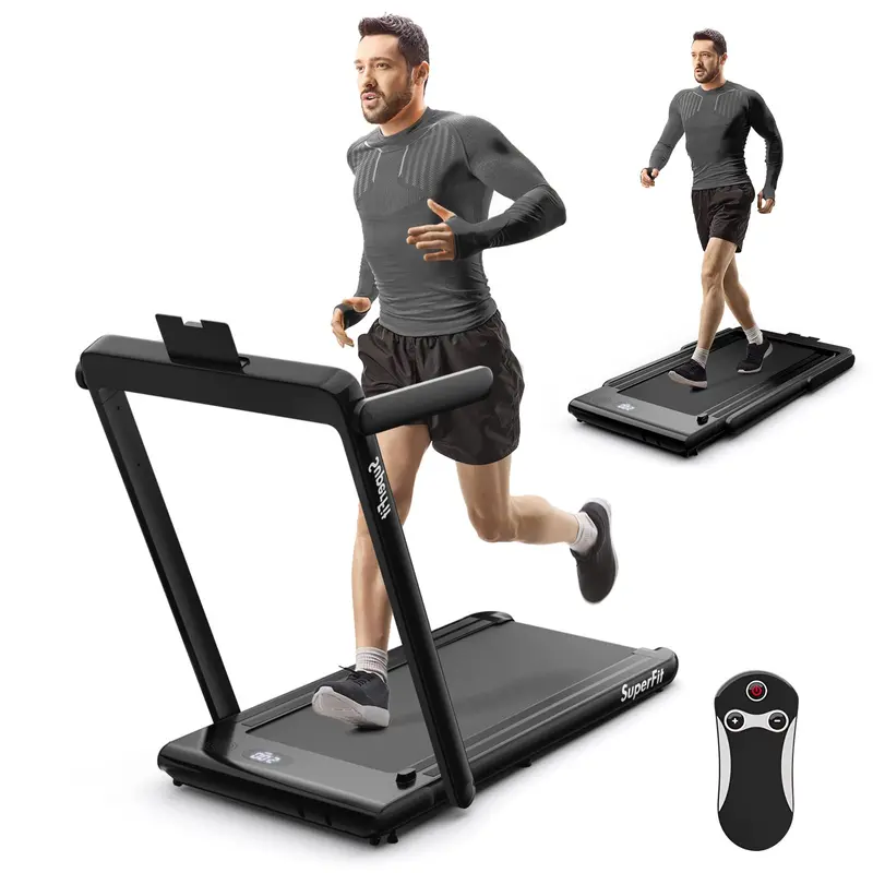 Goplus 2-in-1-Laufband für den Schreibtisch, 2,25-PS-Superfit-Klapp-Laufband für Homeoffice mit intelligenter App