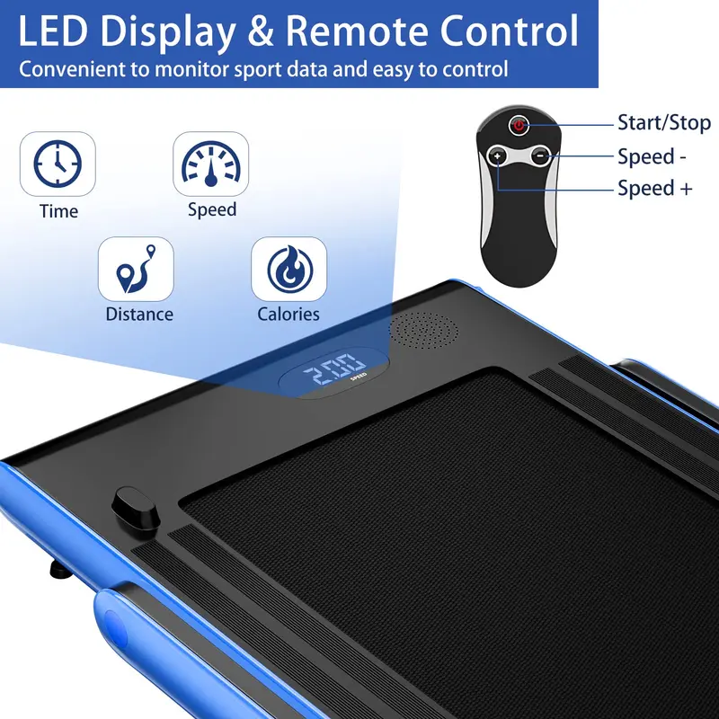 Goplus 2-in-1-Laufband für den Schreibtisch, 2,25-PS-Superfit-Klapp-Laufband für Homeoffice mit intelligenter App