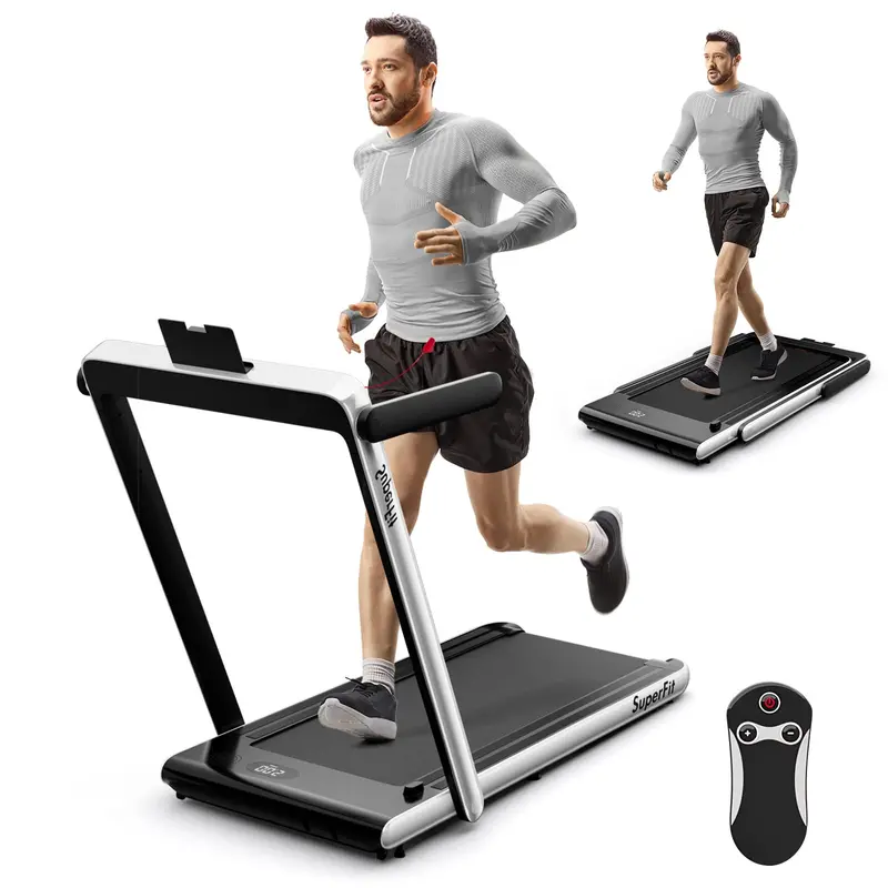 Goplus 2-in-1-Laufband für den Schreibtisch, 2,25-PS-Superfit-Klapp-Laufband für Homeoffice mit intelligenter App