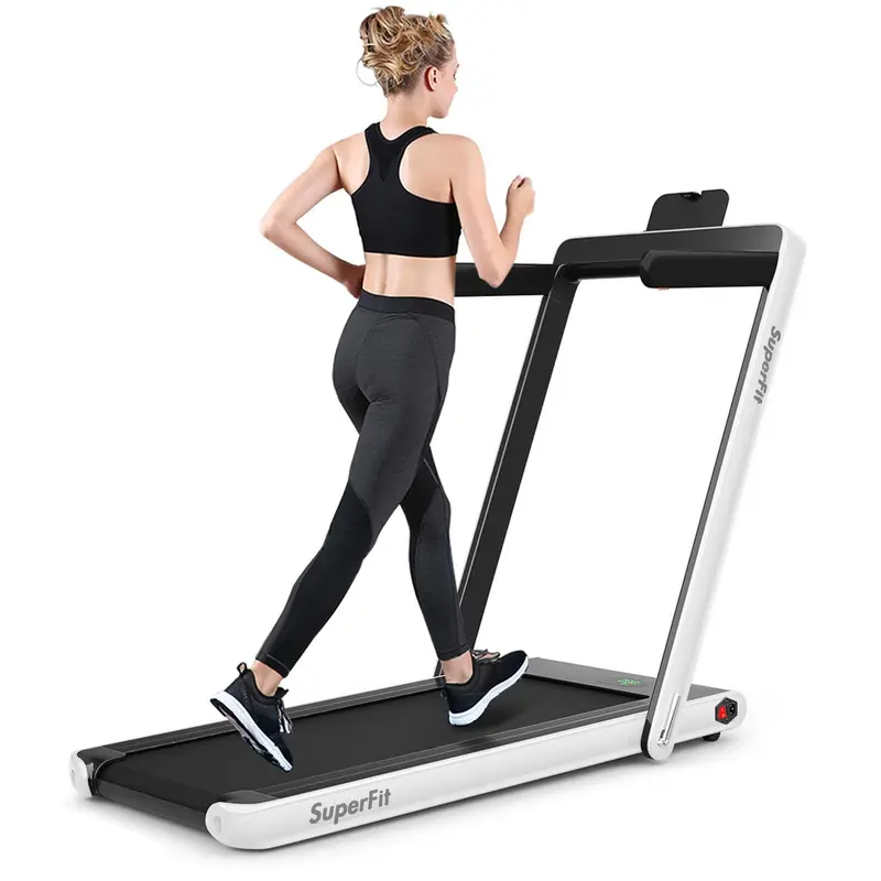 Goplus 2-in-1-Laufband für den Schreibtisch, 2,25-PS-Superfit-Klapp-Laufband für Homeoffice mit intelligenter App