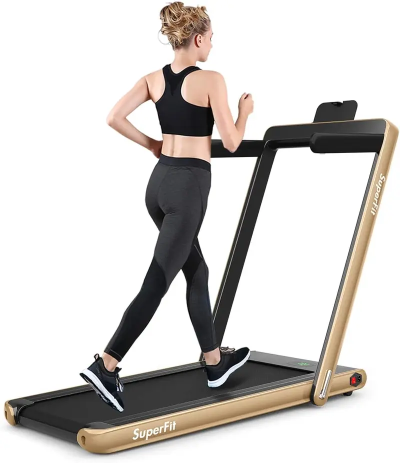 Goplus 2-in-1-Laufband für den Schreibtisch, 2,25-PS-Superfit-Klapp-Laufband für Homeoffice mit intelligenter App