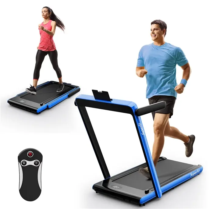 Goplus 2-in-1-Laufband für den Schreibtisch, klappbares Superfit-Laufband mit 2,25 PS und Touchpanel-Steuerung, Laufbänder für Homeoffice 1