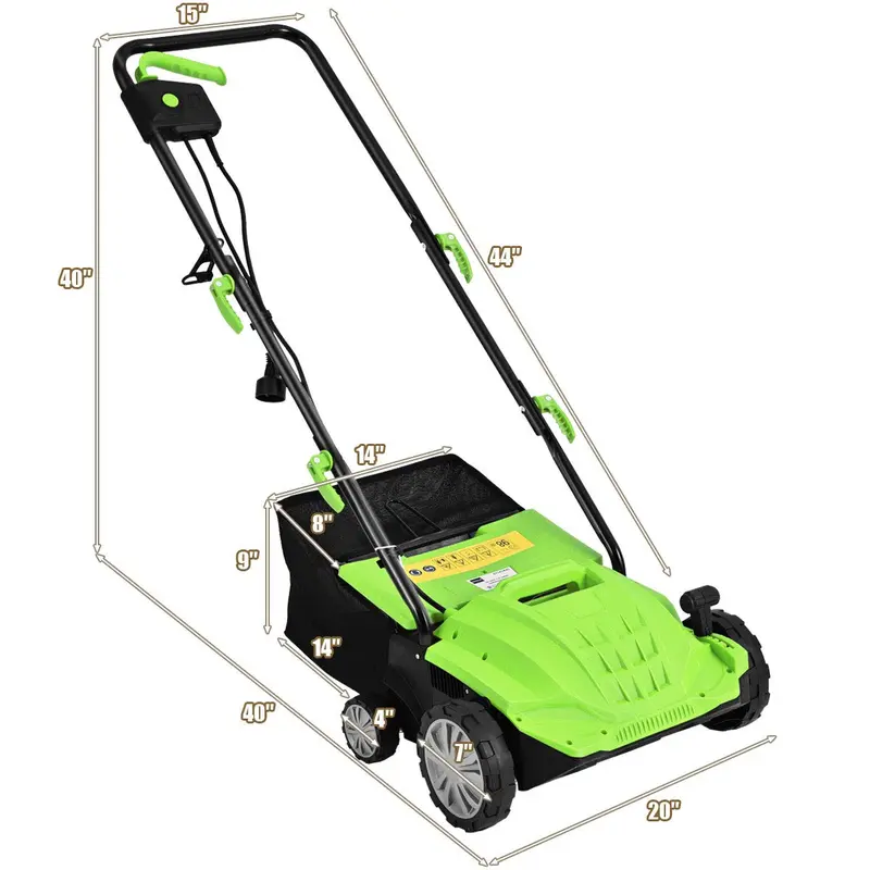 GoPlus 2-in-1-Rasenentmooser mit 12 A, 3-stufig einstellbare Tiefe für Unkrautentfernung