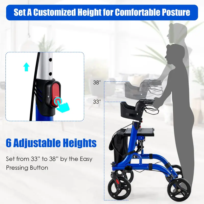 Goplus 2-in-1-Rollator für Senioren mit Sitz