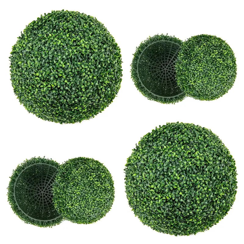 Goplus 2 Stück künstliche Topiary-Kugeln aus Kunstboxwood, 20 Zoll (ca. 50 cm), für Außen- und Innenbereich