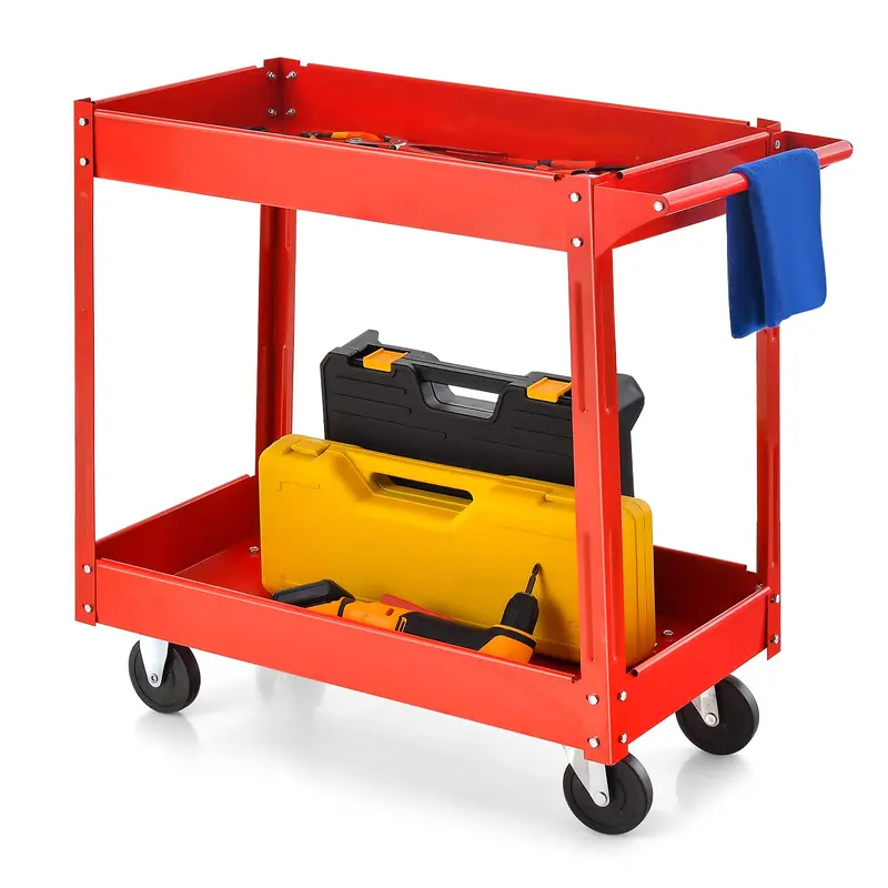 Goplus 2-stufiger Universalwagen, robustes Gewerbe-Servicefahrzeug
