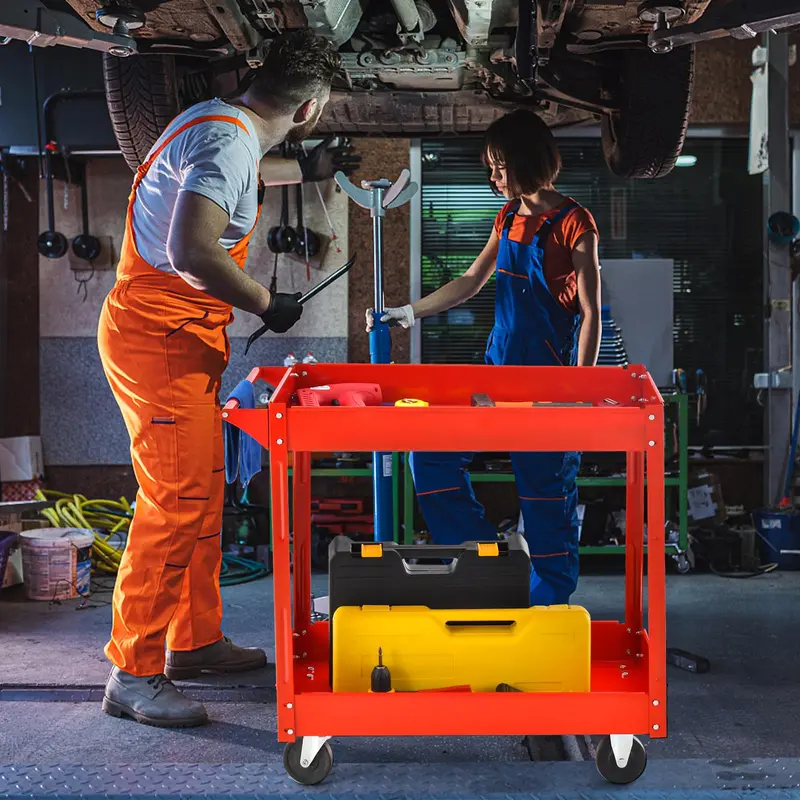 Goplus 2-stufiger Universalwagen, robustes Gewerbe-Servicefahrzeug