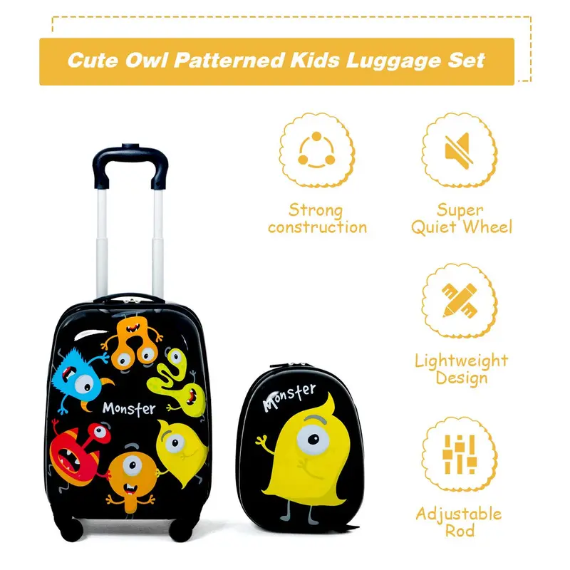 Goplus 2-teiliges Kindergepäck-Set, 12" & 16" Handgepäck für Kinder