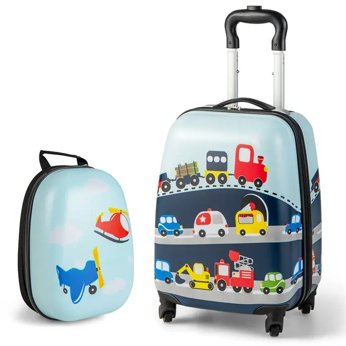 Goplus 2-tlg. Kindergepäckset, 30 cm & 40 cm, leichtes Spinner-Koffer-Set für Jungen und Mädchen