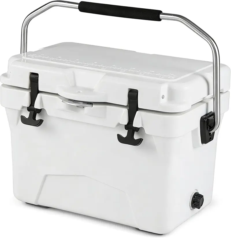 Goplus 20-Quart-isolierte Eiskühlbox mit tragbaren Griffen, Getränkehaltern und Maßstab für Camping und Angeln 2