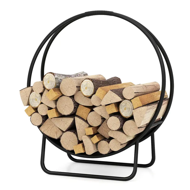 Goplus 20" runder, robustes Metall-Logenständer mit gebogener Form und Standfuß für Innen- und Außenbereich 1