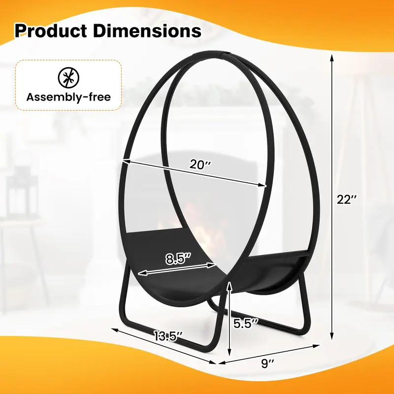 Goplus 20" runder, robustes Metall-Logenständer mit gebogener Form und Standfuß für Innen- und Außenbereich