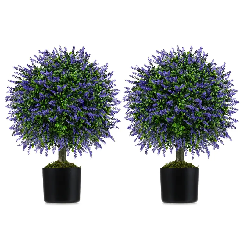 GoPlus 22" künstliche Wisteria-Topiary-Kugel mit lebensechten Wisteria-Blüten