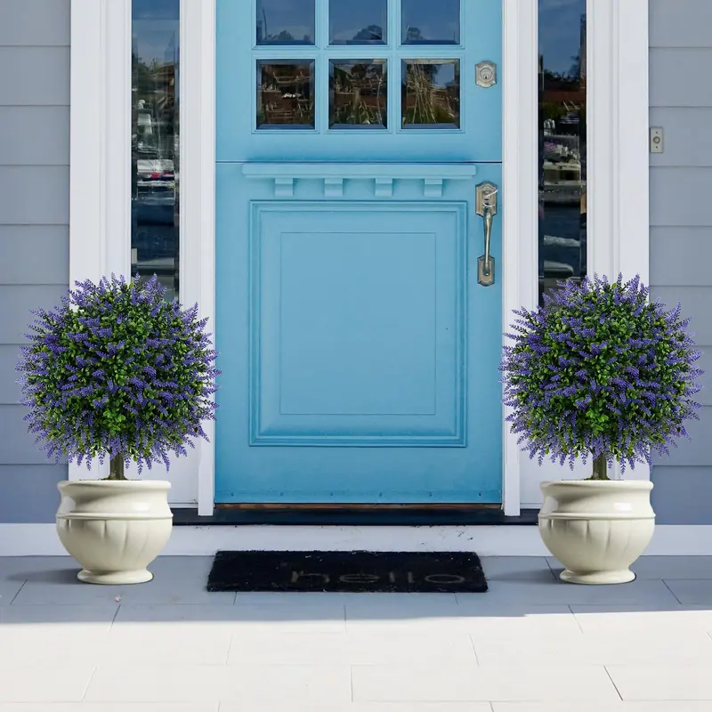 GoPlus 22" künstliche Wisteria-Topiary-Kugel mit lebensechten Wisteria-Blüten 2