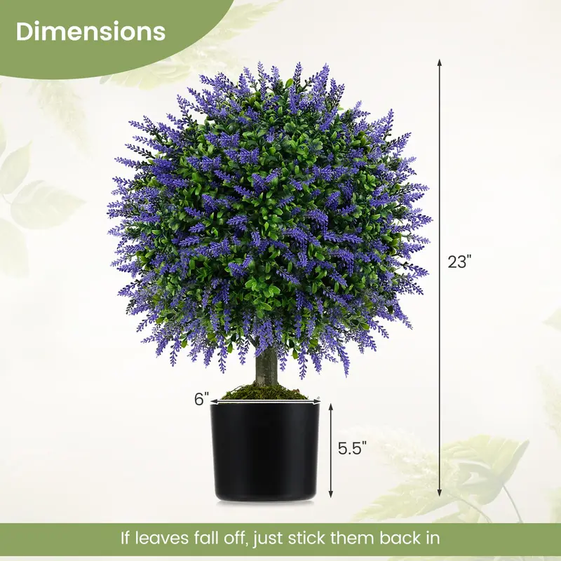 GoPlus 22" künstliche Wisteria-Topiary-Kugel mit lebensechten Wisteria-Blüten