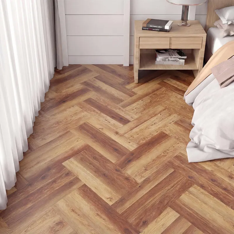 Goplus 24-tlg. Vinyl-Bodenbelag mit Holzoptik, 36 sq.ft, wasserdicht