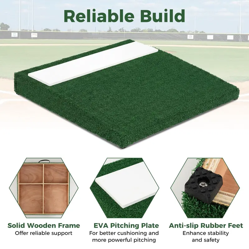 GoPlus 27" x 27" x 4" tragbare Pitcher-Mound mit Baseball