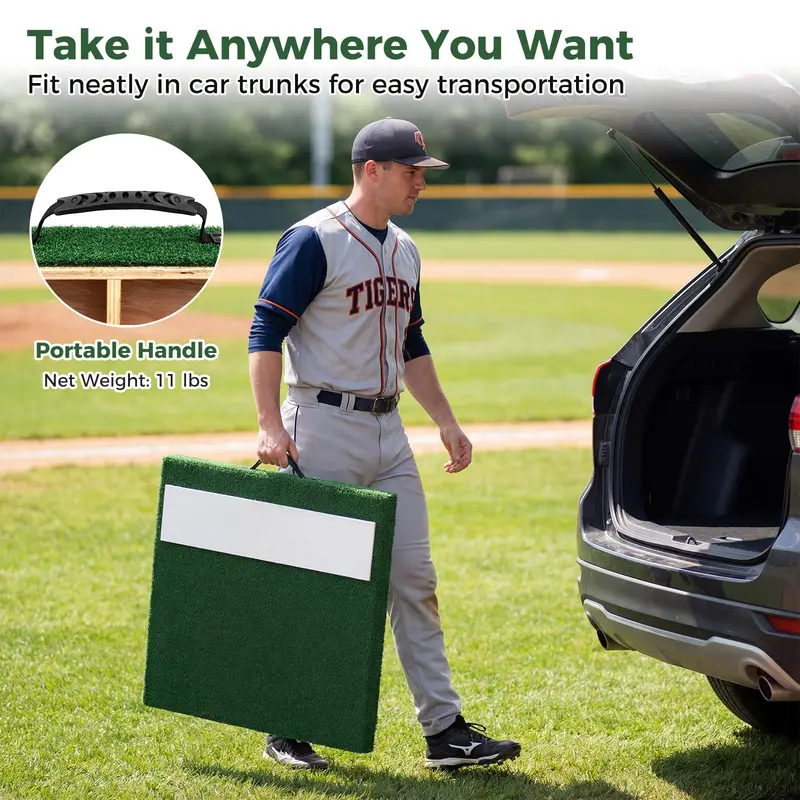 GoPlus 27" x 27" x 4" tragbare Pitcher-Mound mit Baseball