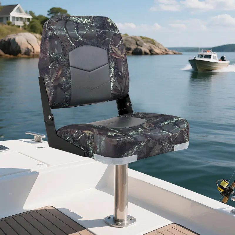 Goplus 2er-Pack – Dunkle Camo-wasserdichte Bootssitze für Kapitäne und Angler 2