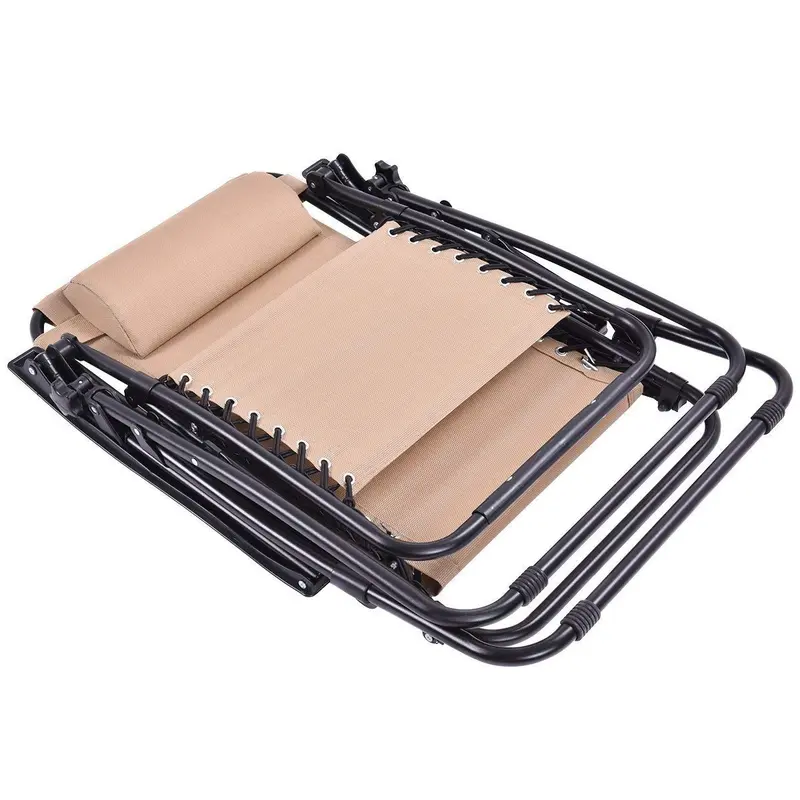 Goplus 2er-Set Zero-Gravity-Stühle, Liegestuhl für Terrasse und Garten, klappbar