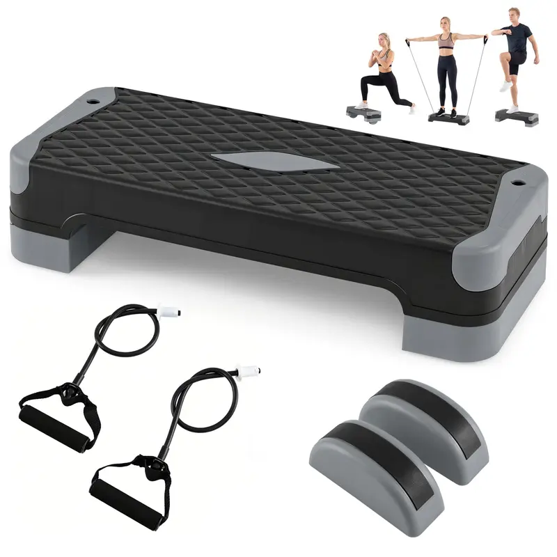 Goplus 3-in-1-Aerobic-Step-Plattform, 600 lbs, höhenverstellbarer Trainingsstepper
