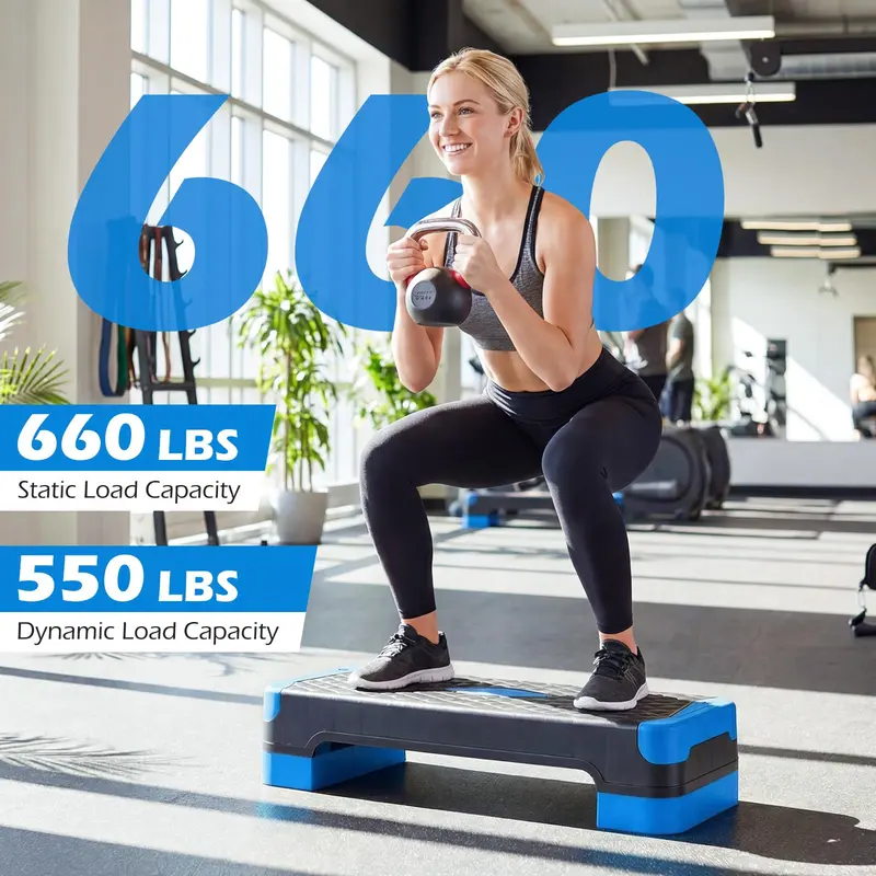 Goplus 3-in-1-Aerobic-Step-Plattform, 600 lbs, höhenverstellbarer Trainingsstepper