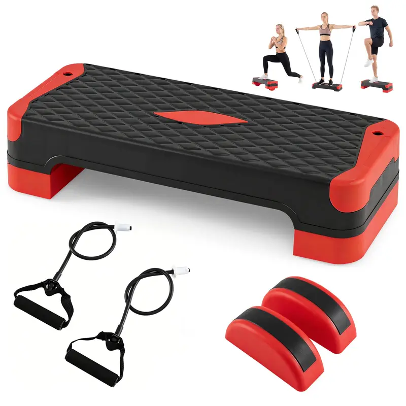 Goplus 3-in-1-Aerobic-Step-Plattform, 600 lbs, höhenverstellbarer Trainingsstepper