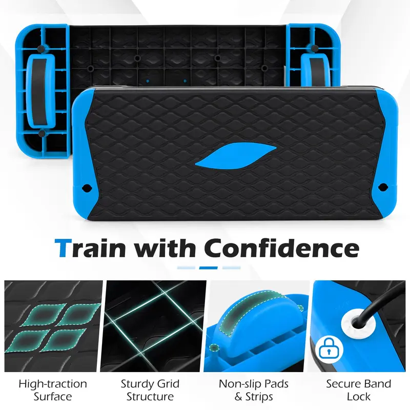 Goplus 3-in-1-Aerobic-Step-Plattform, 600 lbs, höhenverstellbarer Trainingsstepper