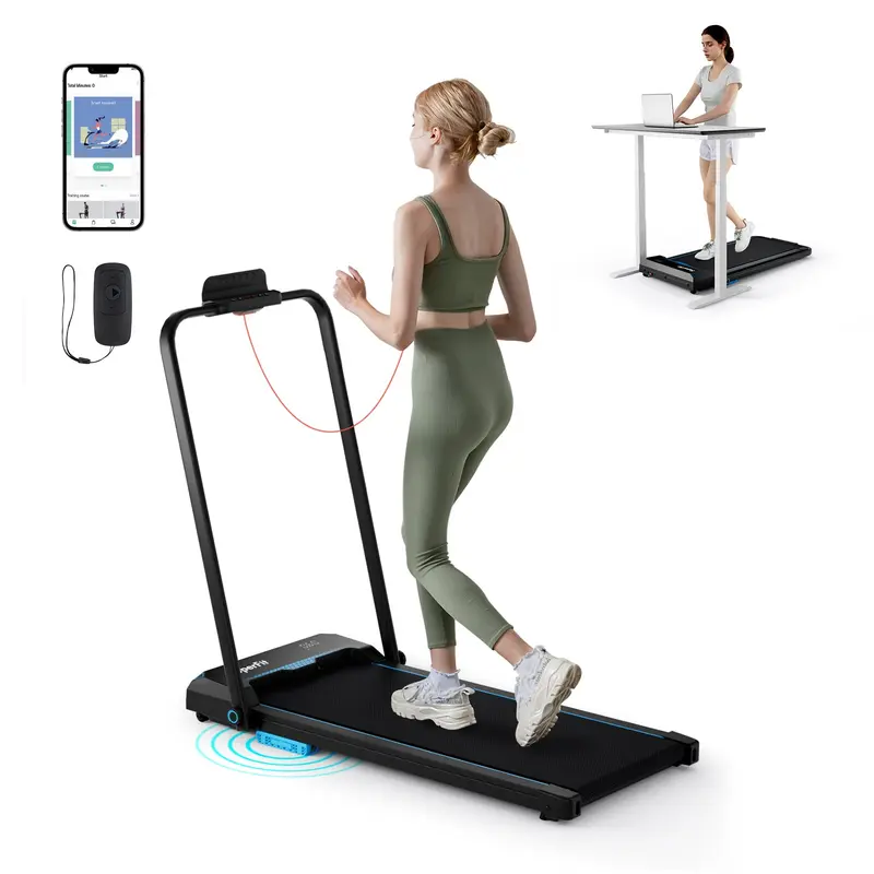 Goplus 3-in-1-Klapp-Laufband, 2,5-PS-Leistung, Tragfähigkeit bis 154 kg, Walking-Pad mit Haltegriff
