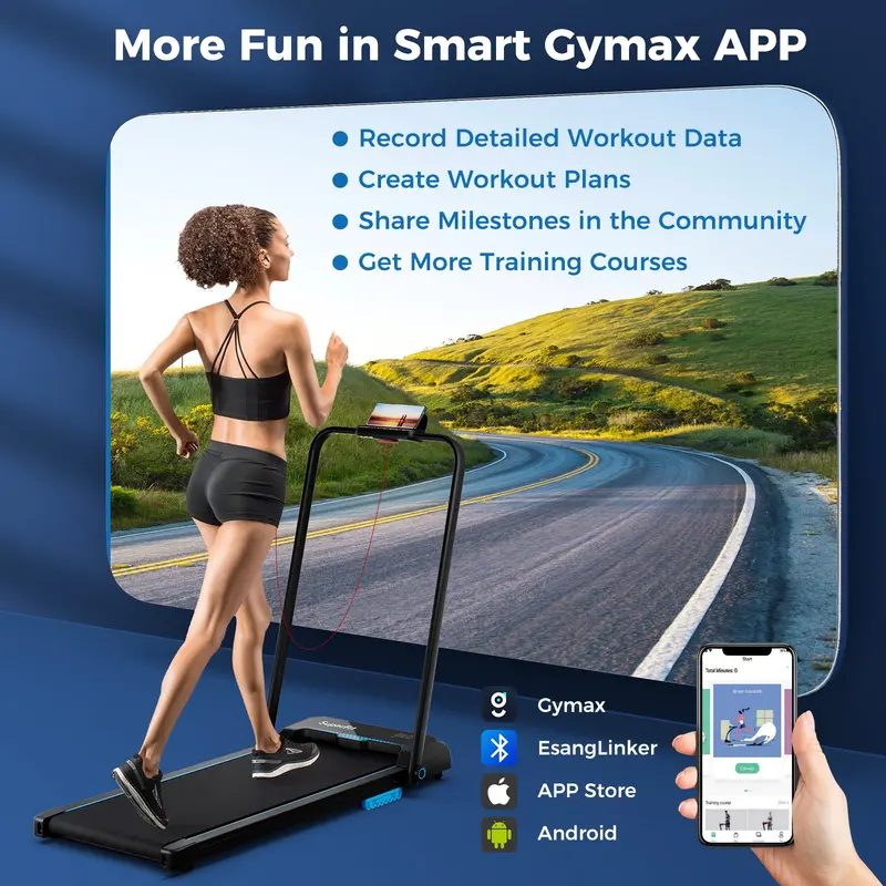 Goplus 3-in-1-Klapp-Laufband, 2,5-PS-Leistung, Tragfähigkeit bis 154 kg, Walking-Pad mit Haltegriff