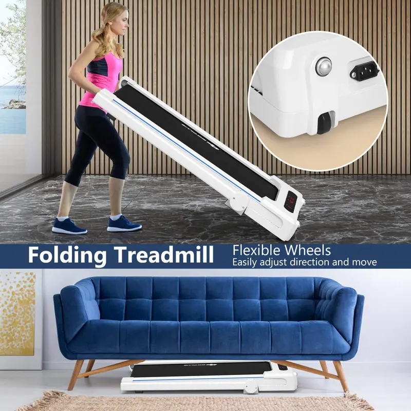 Goplus 3-in-1-Laufband unter dem Schreibtisch mit abnehmbarem Arbeitsplatz