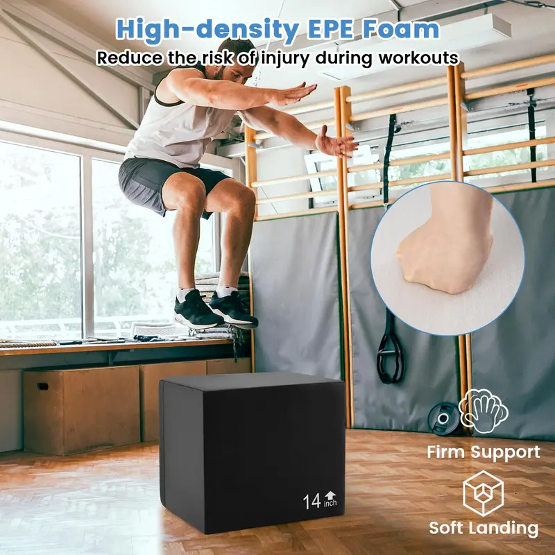 Goplus 3-in-1 Plyometrische Sprungbox aus hochdichtem Schaumstoff