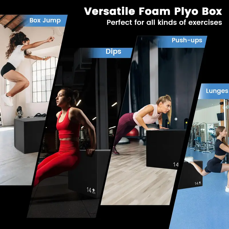Goplus 3-in-1 Plyometrische Sprungbox aus hochdichtem Schaumstoff
