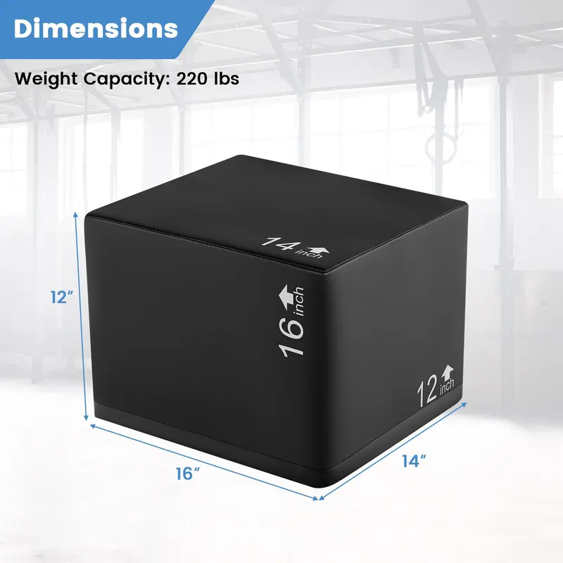 Goplus 3-in-1 Plyometrische Sprungbox aus hochdichtem Schaumstoff