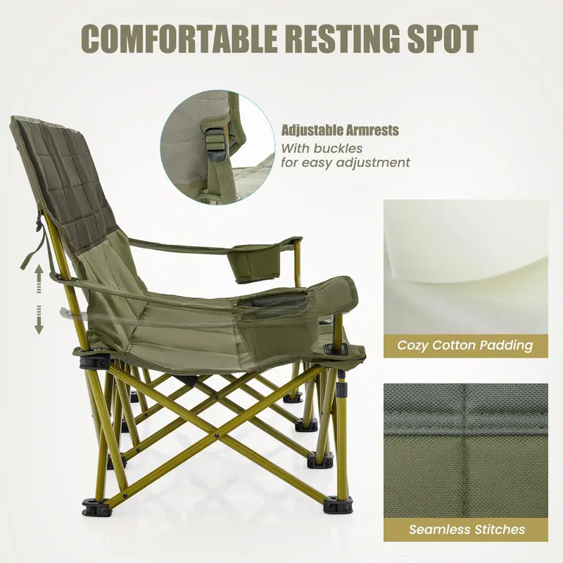 GoPlus 3-Personen-Campingstuhl für Erwachsene, faltbarer Outdoor-Couchstuhl für 3 Personen (3-Personen-Sitzfläche)