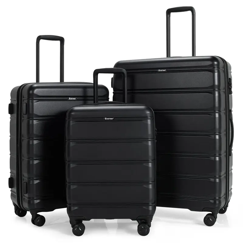 GoPlus-3-teiliges Gepäckset mit erweiterbarem Spinner-Koffer