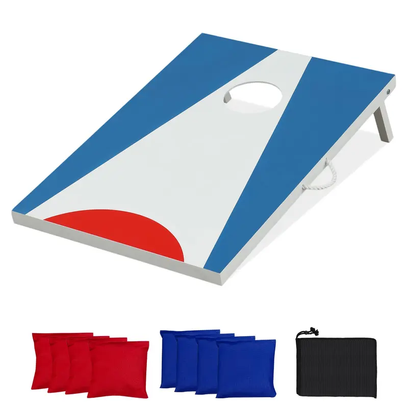 Goplus 3 x 2 Fuß (ca. 90 x 60 cm) Cornhole-Brett-Set mit 8 Säckchen