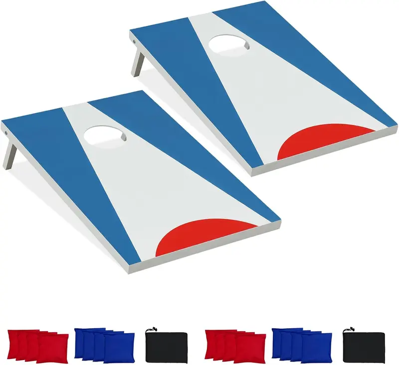 Goplus 3 x 2 Fuß (ca. 90 x 60 cm) Cornhole-Brett-Set mit 8 Säckchen