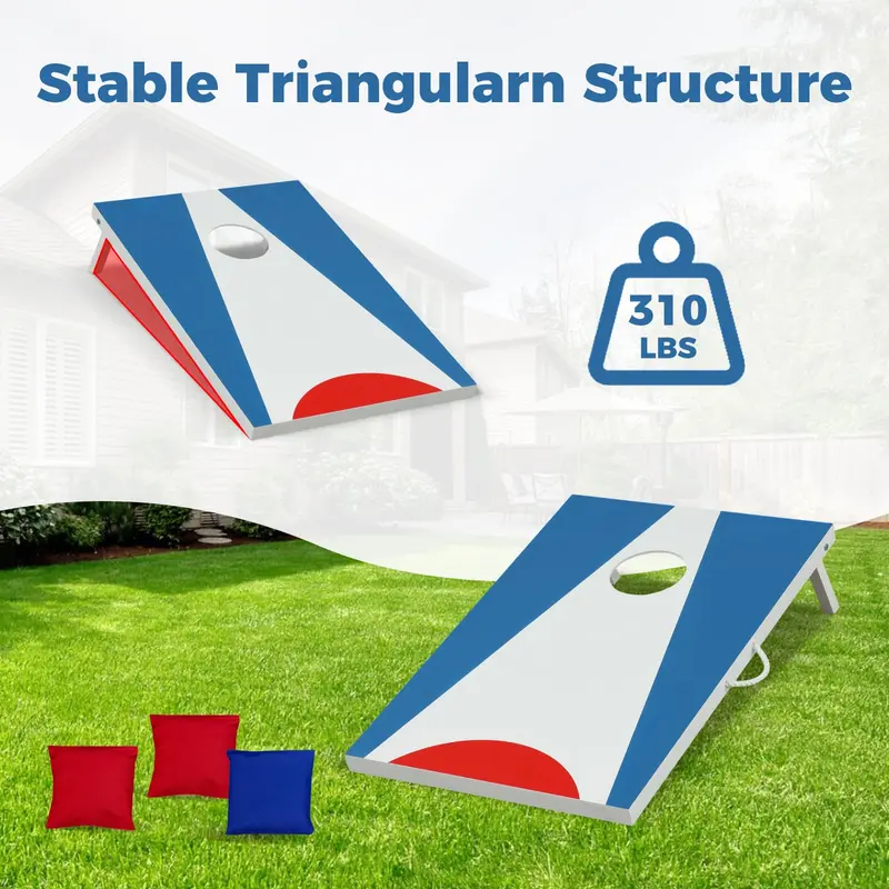 Goplus 3 x 2 Fuß (ca. 90 x 60 cm) Cornhole-Brett-Set mit 8 Säckchen