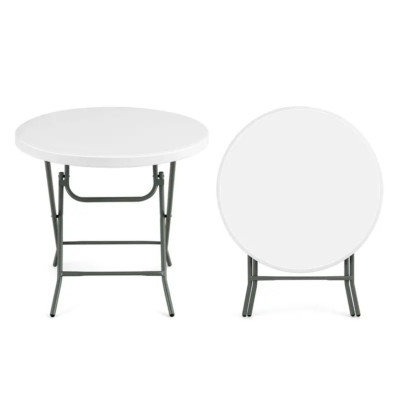 GoPlus 32" runder Klaptisch, faltbarer Kunststoff-Kartentisch