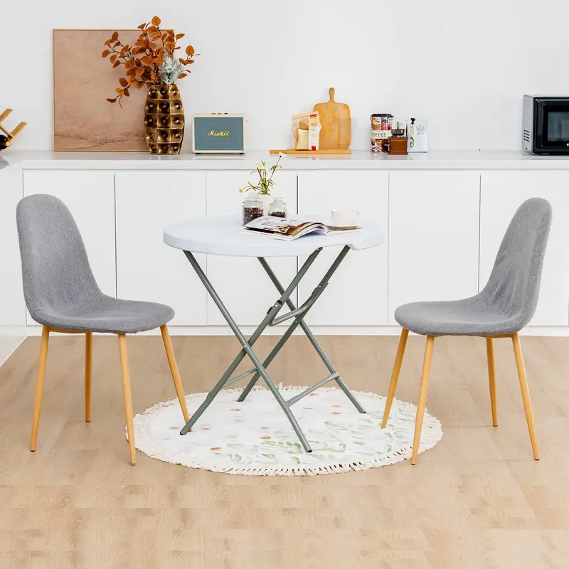 GoPlus 32" runder Klaptisch, faltbarer Kunststoff-Kartentisch