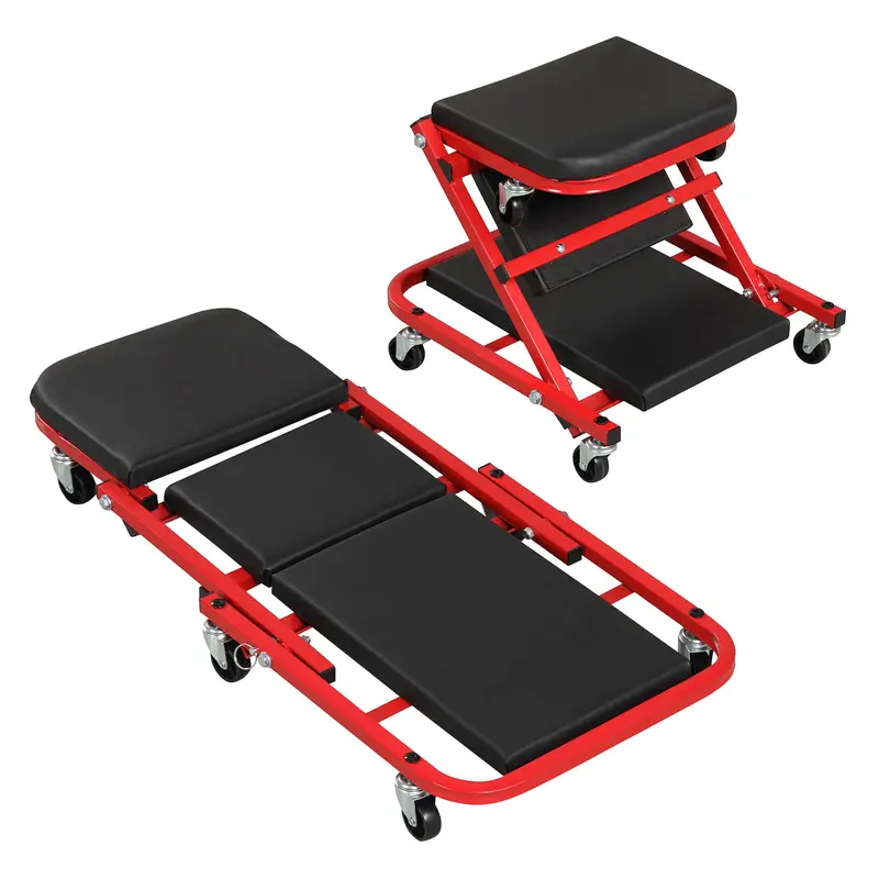 Goplus 36" klappbarer Auto-Creeper mit gepolstertem Sitz und 6 drehbaren Rollen