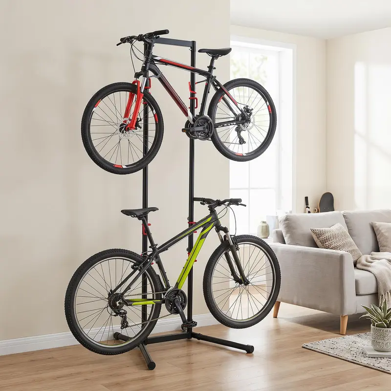 Goplus 4-Fahrrad-Ständer für die Innenaufbewahrung – freistehender Fahrradständer für Garage