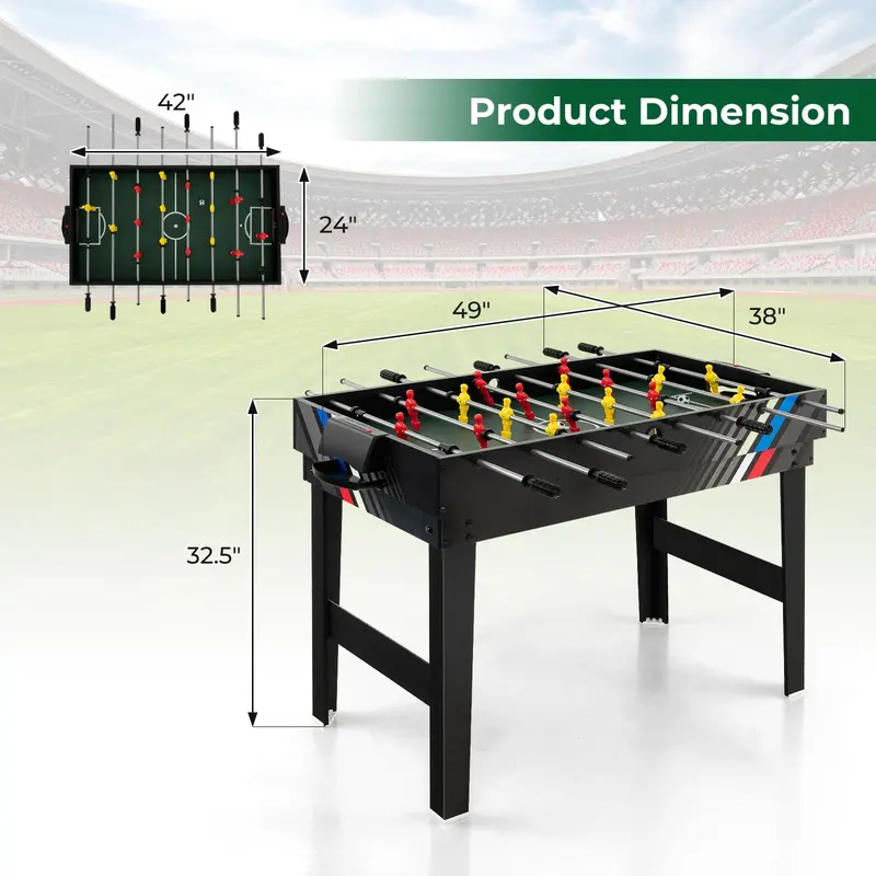 Goplus 4-in-1-Kombinationsspiel-Tisch – Mehrzweck-Spieltisch mit Fußball, Air-Hockey, Billard und Tischtennis