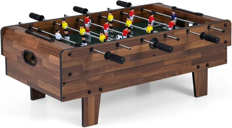 GoPlus 4-in-1-Multi-Spiel-Tisch: Stapelbarer Kombinationstisch für zu Hause (Kicker, Billard, Air-Hockey und Tischtennis)