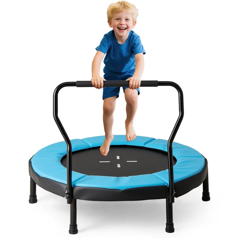 Goplus 40"-Trampolin mit Schaumstoff-Griffstange und Sicherheitspolster